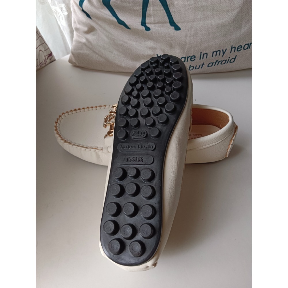 平底淑女鞋 白色 尺碼24-細節圖2