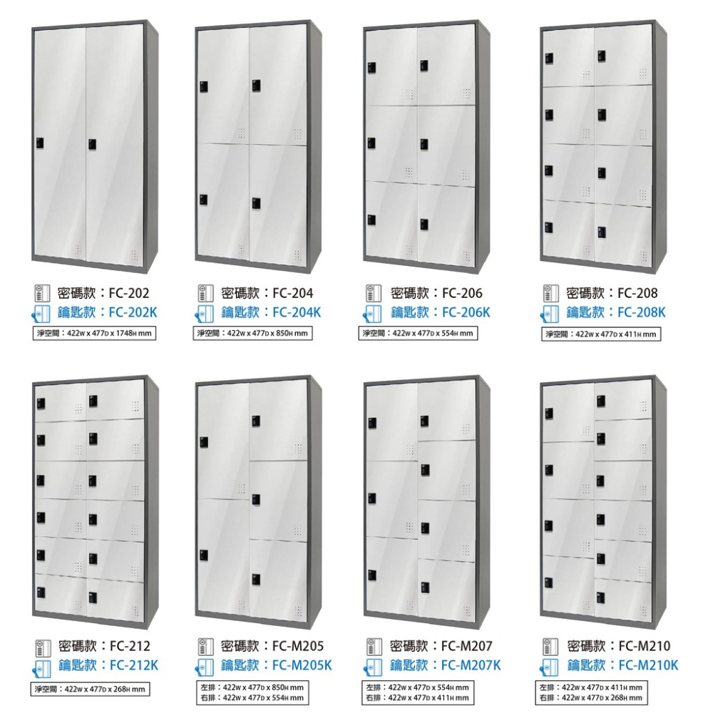 樹德 🔢多功能置物櫃🔑 FC-M416 FC-M416K 密碼櫃 鑰匙櫃 收納櫃 員工置物櫃 櫃子 鐵櫃 更衣櫃-細節圖6
