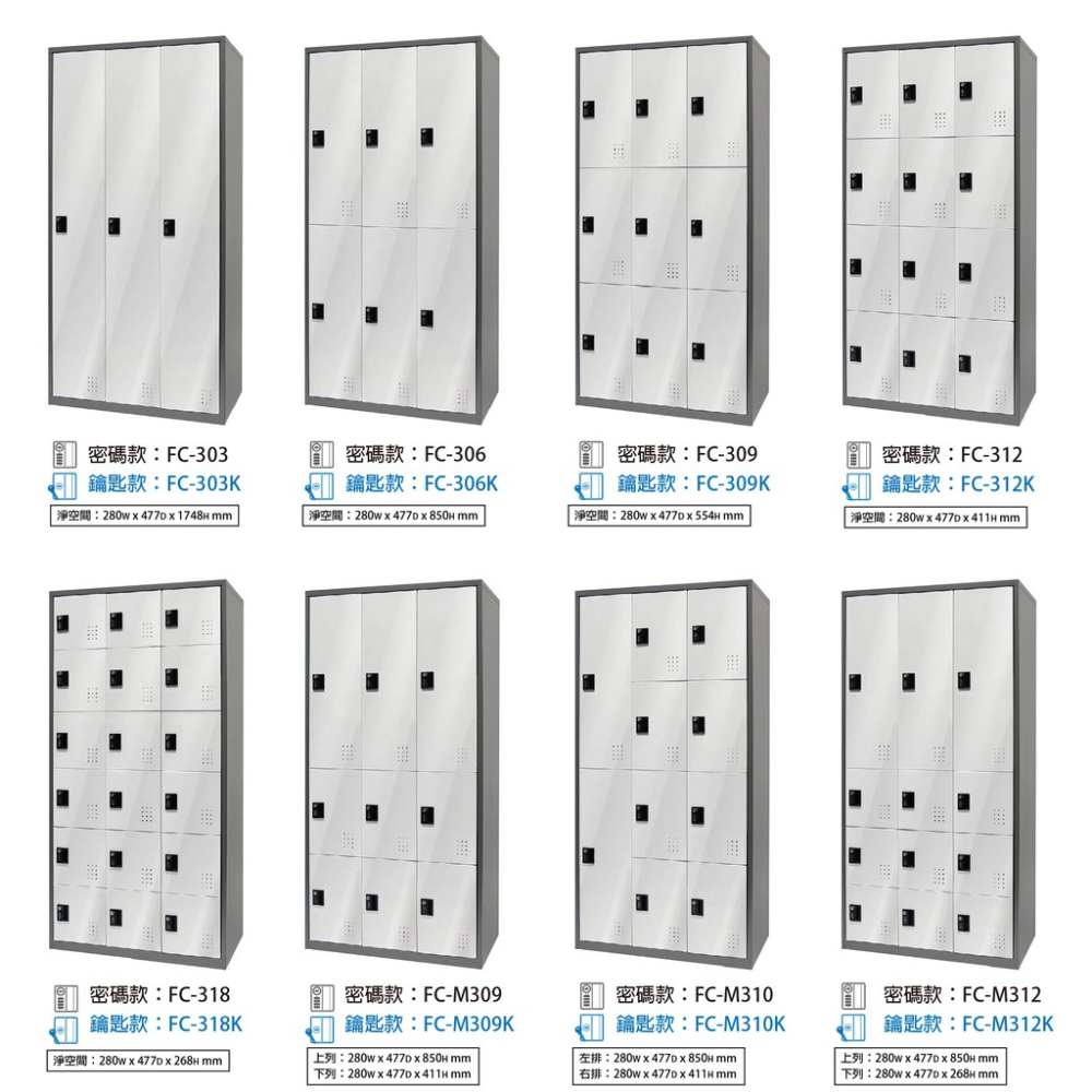 樹德 🔢多功能置物櫃🔑 FC-M416 FC-M416K 密碼櫃 鑰匙櫃 收納櫃 員工置物櫃 櫃子 鐵櫃 更衣櫃-細節圖7