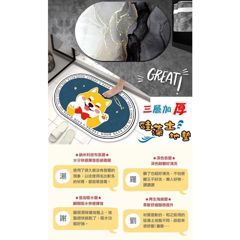 【附電子發票 快購 批發】矽藻土地墊 硅藻泥軟地墊 矽藻土軟地墊 浴室地墊 矽藻土 硅藻土地墊 硅藻泥瞬吸墊-細節圖7