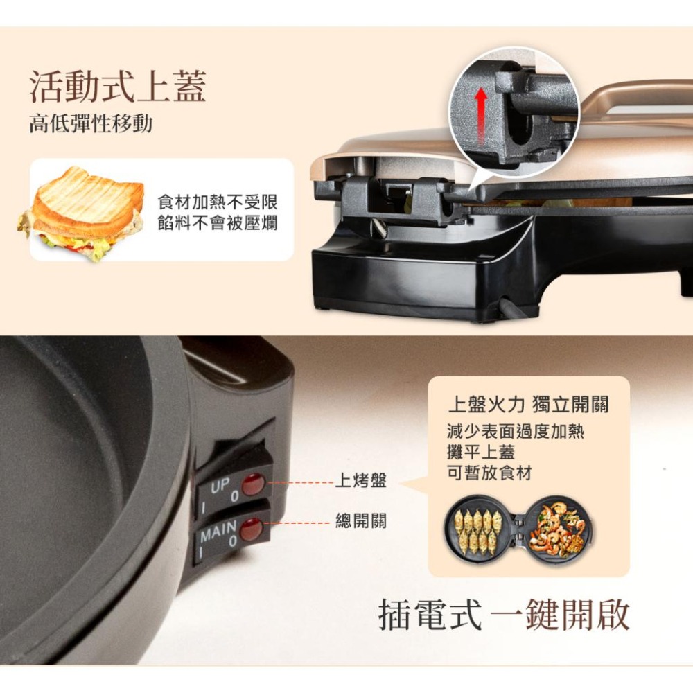 【TATUNG大同】多功能雙面煎烤盤 THP-F1000A 【柏碩電器BSmall】-細節圖7