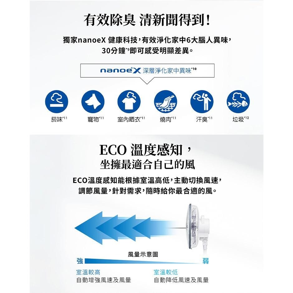 Panasonic國際牌 16吋 DC直流馬達nanoe清淨型電風扇 F-H16LXD-K【柏碩電器BSmall】-細節圖5