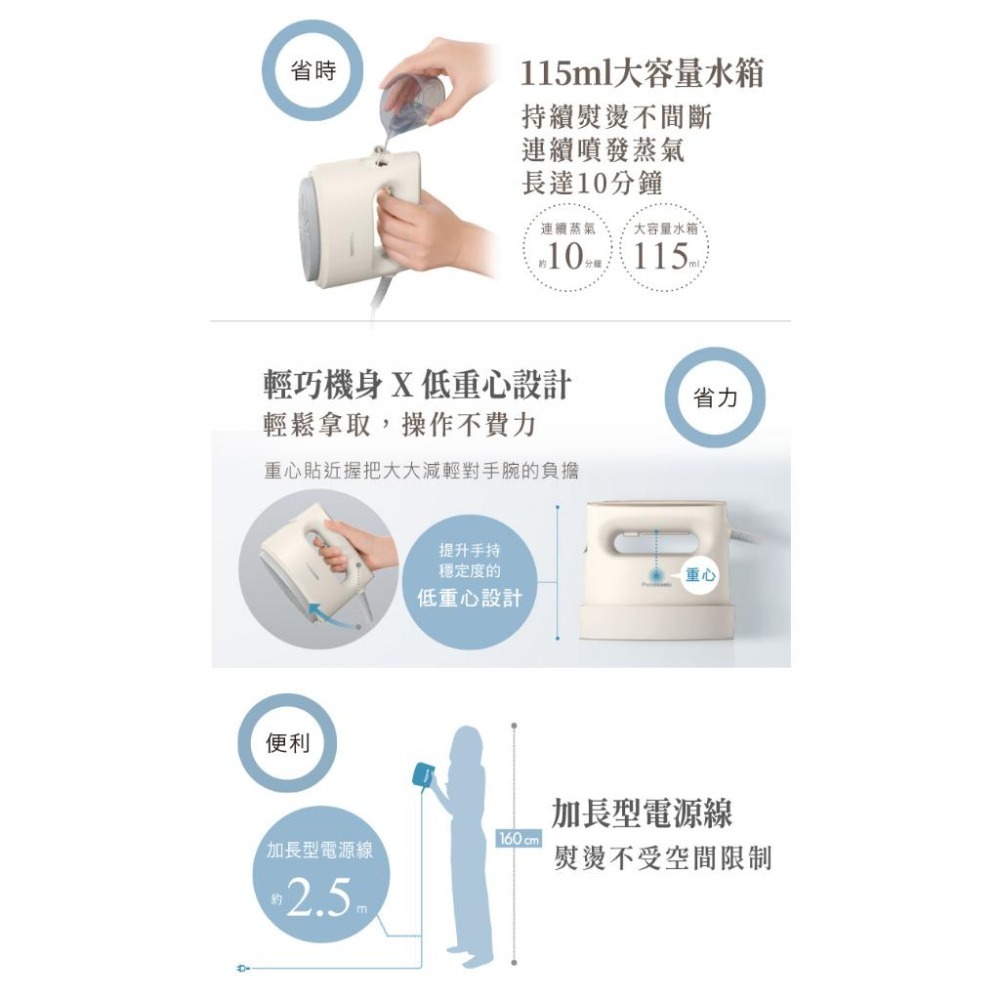 Panasonic國際牌 平燙掛燙二合一 蒸氣電熨斗 NI-FS770【柏碩電器BSmall】-細節圖7