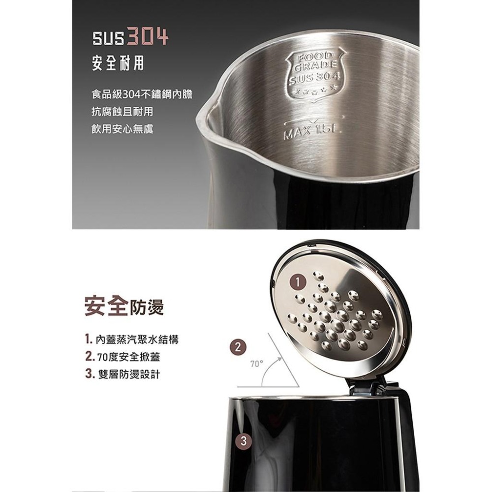 TATUNG大同 1.5L 觸控顯溫電茶壺 快煮壺 TEK-T15ED【柏碩電器BSmall】-細節圖5