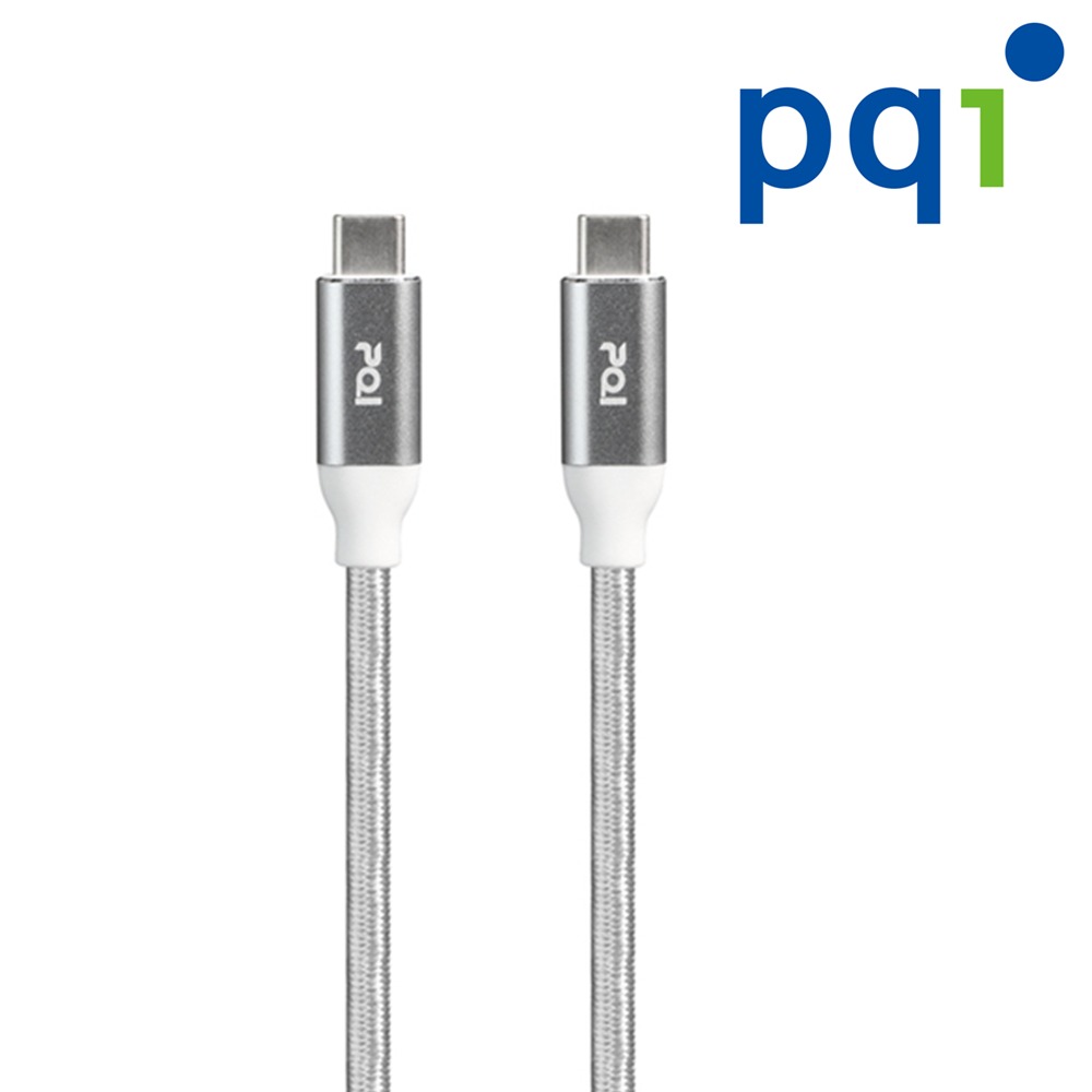 PQI qCable C to C 5A 100cm 5A編織快充線-細節圖2