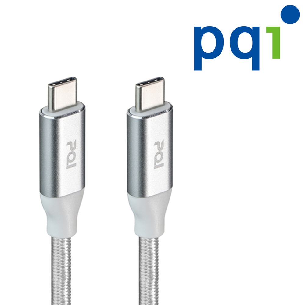 PQI qCable C to C 5A 100cm 5A編織快充線-細節圖3