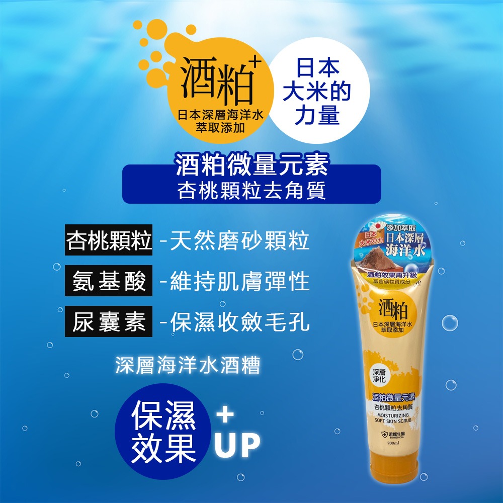 〔現貨〕柔蝶生醫 酒粕系列洗面乳150ML/去角質200ML 膠原蛋白洗面乳 全身去角質 臉部去角質 蒟蒻微粒-細節圖6