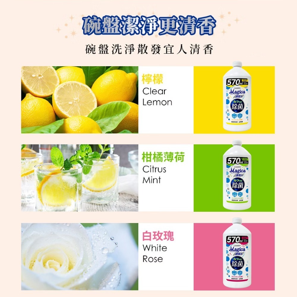 〔現貨〕LION獅王超濃縮洗碗精(570ml補充瓶) 速乾除菌洗潔精 餐具 用具 水槽清洗 抹布洗潔精-細節圖5