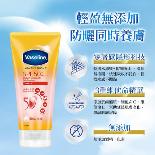 〔現貨〕Vaseline 5D極護水感防曬乳170ml 50+ PA+++抗UVA/UVB