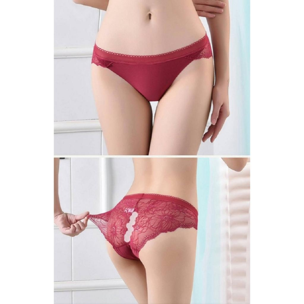 【凱洛推薦無痕蕾絲邊內褲 台灣現貨】拼接無痕蕾絲邊內褲 無痕 性感 蕾絲-細節圖2