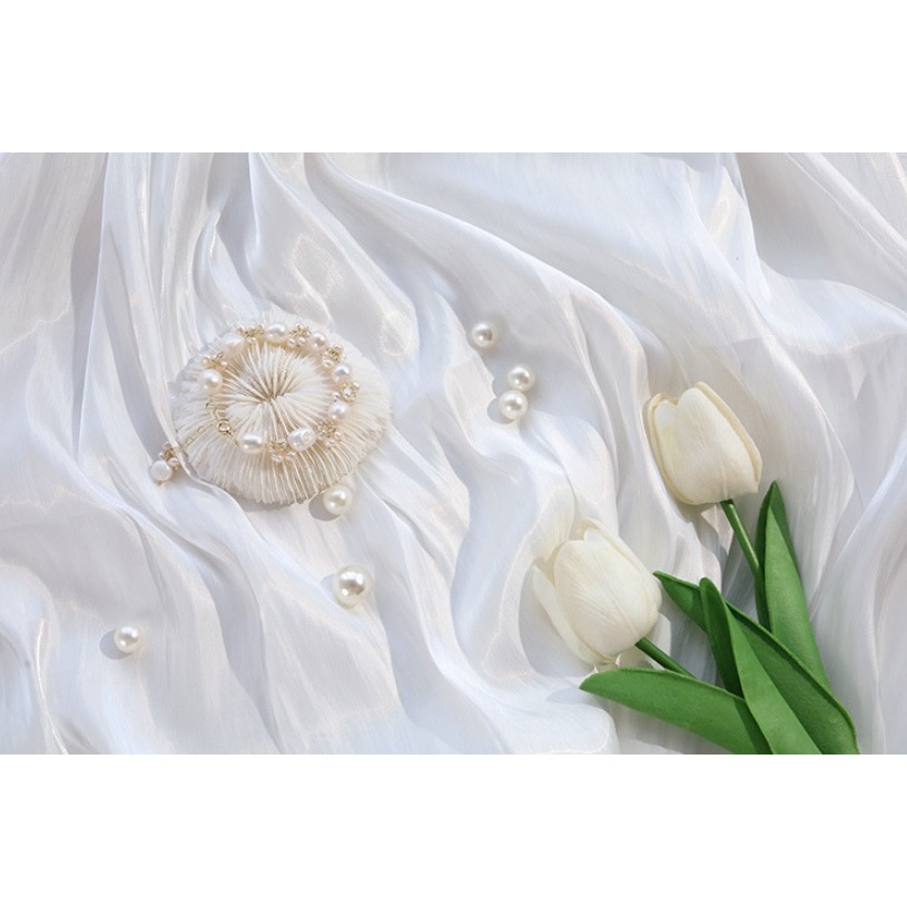 ⭐{尼可白LIFE}⭐ 反光絲綢布拍攝高檔首飾珠寶場景道具蝴蝶結造型褶皺紋-細節圖4