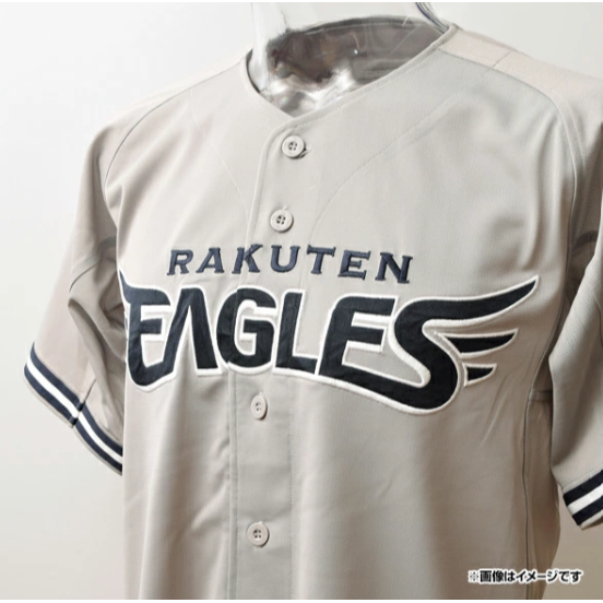 樂天金鷹 灰色x海軍藍電繡球衣-細節圖4