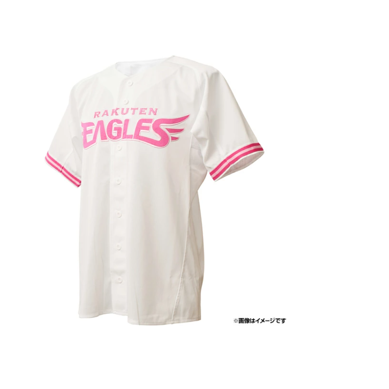 樂天金鷹 白色x粉色電繡球衣-細節圖2