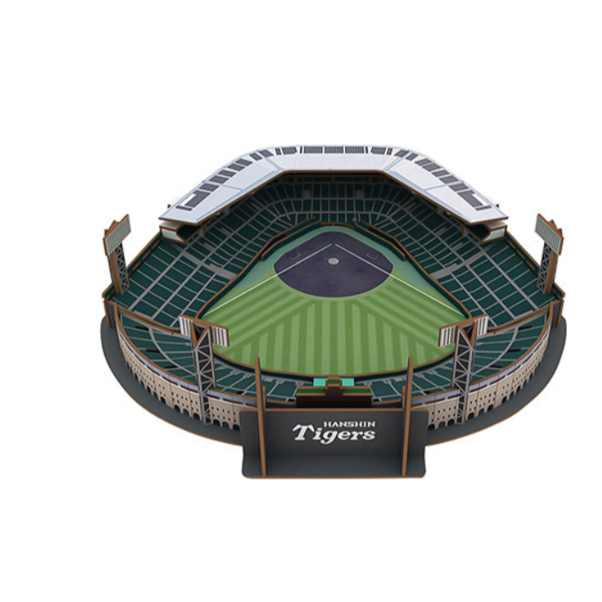 阪神虎 甲子園球場木製拼圖模型(可放手機)-細節圖2