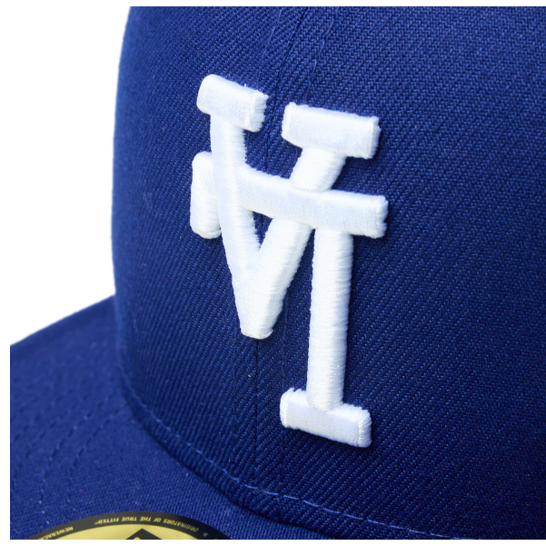 New Era 洛杉磯道奇 倒LA 藍色全封帽-細節圖5