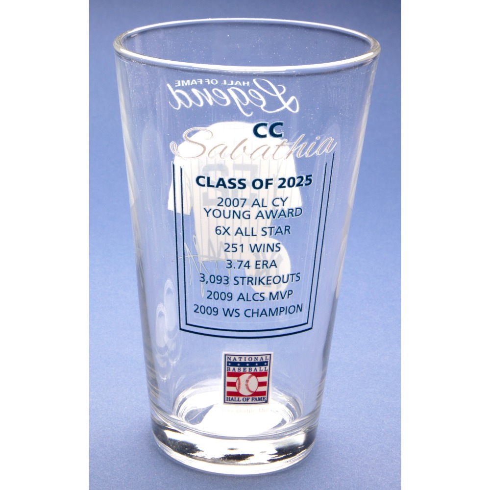 古柏鎮名人堂 CC Sabathia 啤酒杯-細節圖3