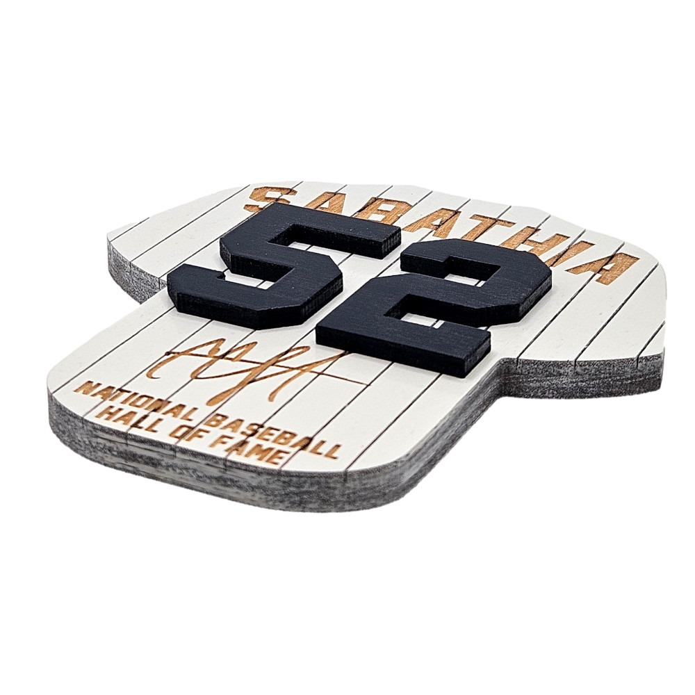 古柏鎮名人堂 CC Sabathia 3D木頭磁鐵-細節圖2