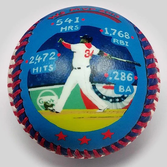 古柏鎮名人堂 David Ortiz 名人堂入選紀念球-細節圖2