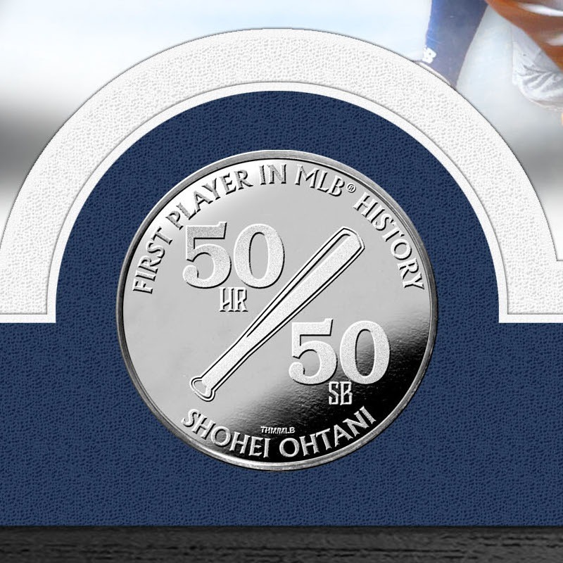 大谷翔平 5050 銅幣紀念相框1-細節圖2