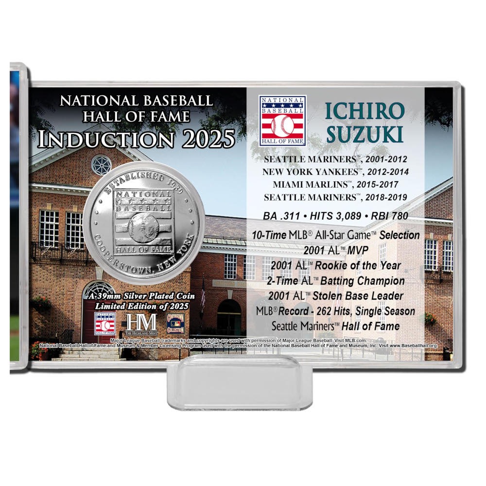 古柏鎮名人堂 鈴木一郎 銀幣壓克力立牌-細節圖4