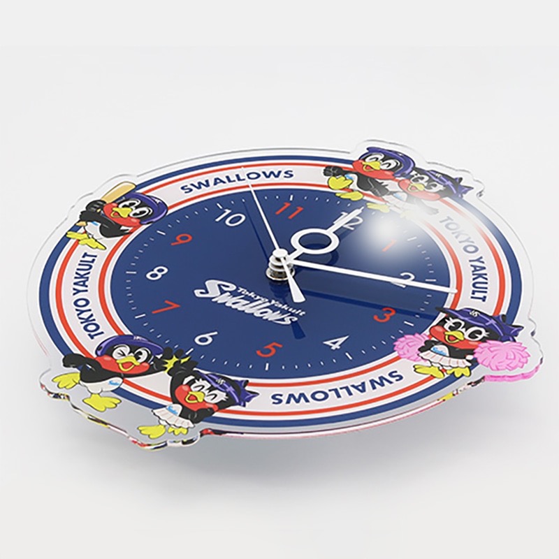 養樂多燕子 吉祥物壓克力時鐘-細節圖2