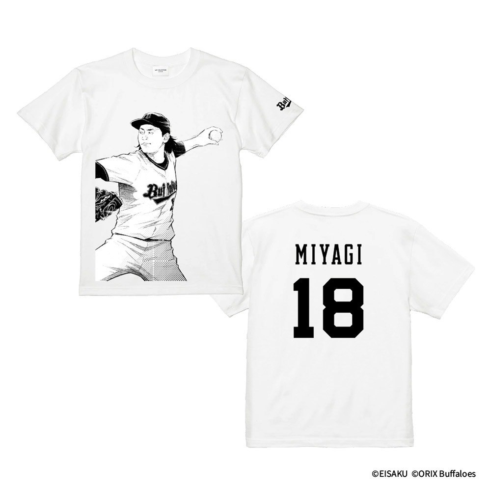 歐力士猛牛x窪之内英策 宮城大彌T恤(兩色)-細節圖2