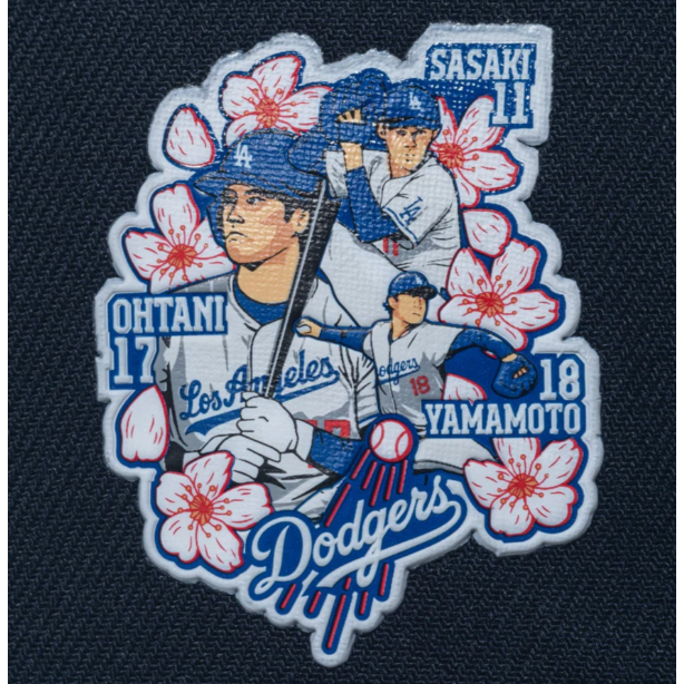 New Era 洛杉磯道奇 日本選手 深藍全封帽-細節圖3