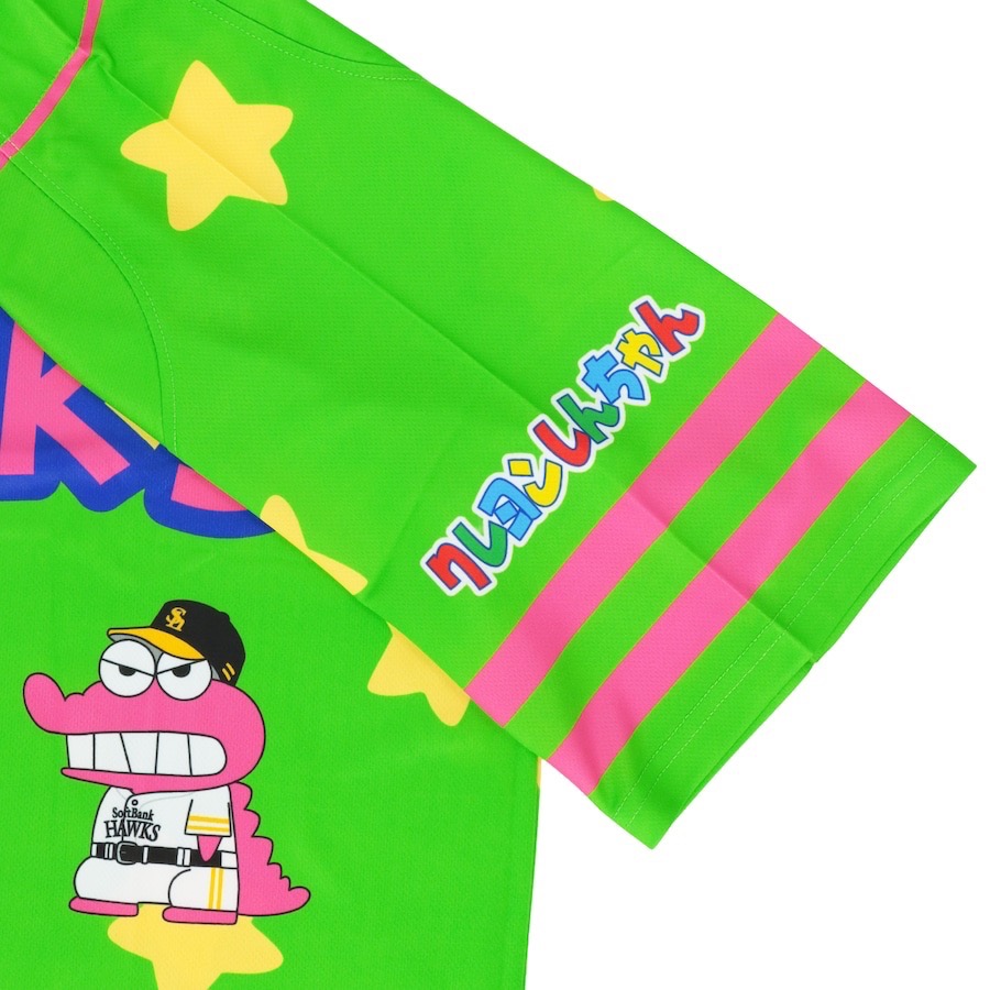 福岡軟銀x蠟筆小新 棒球襯衫-細節圖3