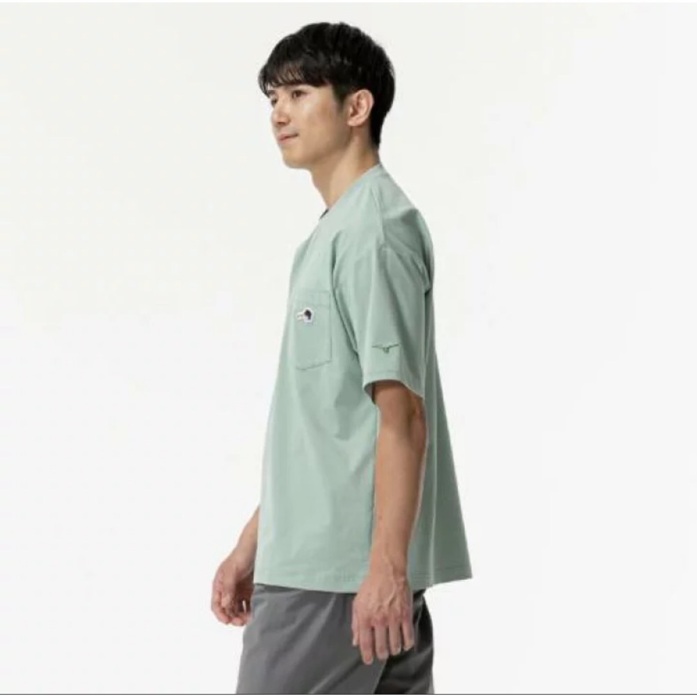 美津濃 吸汗速乾綠色野球T-細節圖4