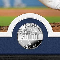 Clayton Kershaw 3000k紀念相框-細節圖2