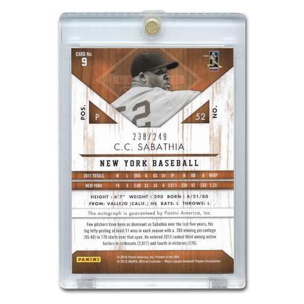 CC Sabathia 親筆簽名卡-細節圖2