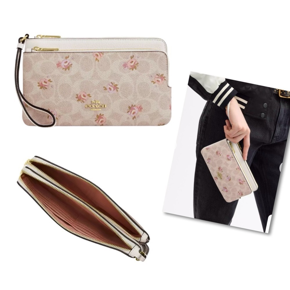 [COACH] Coach立體馬車LOGO大小雙層L拉鍊大手拿包 [美國正品 現貨在台]-細節圖6