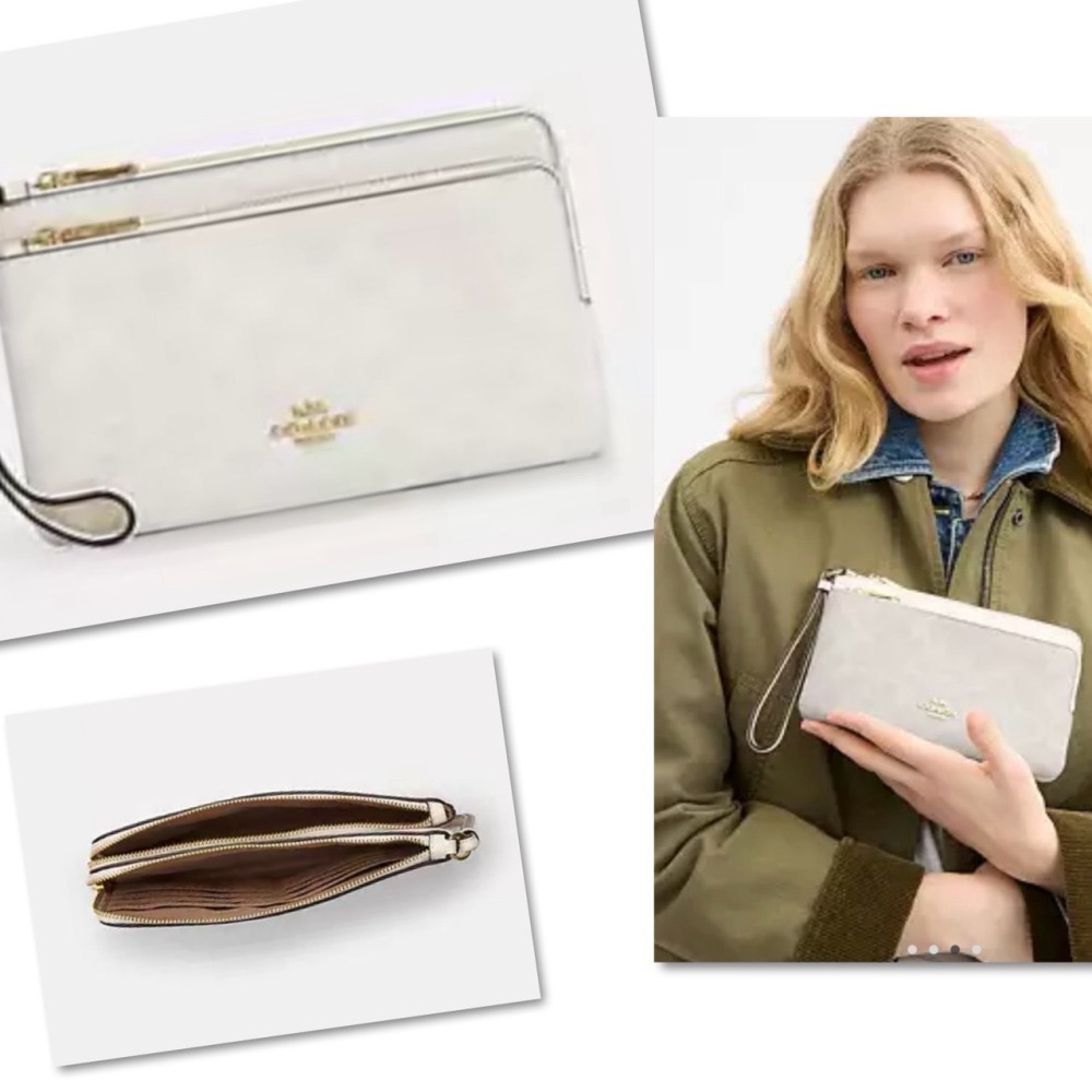 [COACH] Coach立體馬車LOGO大小雙層L拉鍊大手拿包 [美國正品 現貨在台]-細節圖7