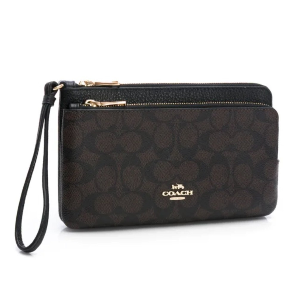 [COACH] Coach立體馬車LOGO大小雙層L拉鍊大手拿包 [美國正品 現貨在台]-規格圖7