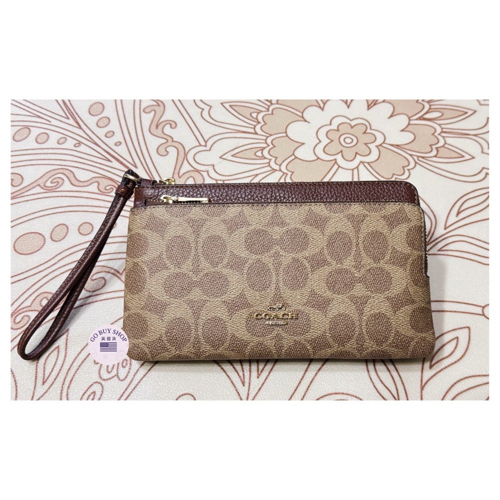 [COACH] Coach立體馬車LOGO大小雙層L拉鍊大手拿包 [美國正品 現貨在台]-規格圖7