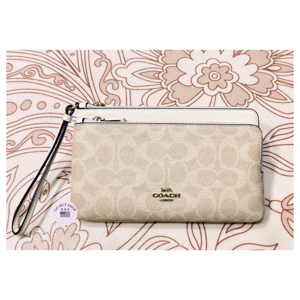 [COACH] Coach立體馬車LOGO大小雙層L拉鍊大手拿包 [美國正品 現貨在台]-規格圖7