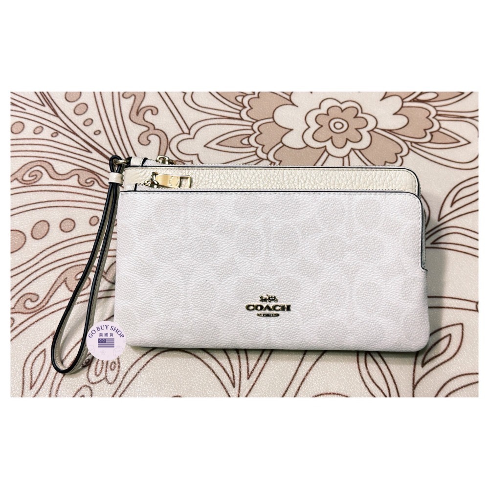 [COACH] Coach立體馬車LOGO大小雙層L拉鍊大手拿包 [美國正品 現貨在台]-規格圖7