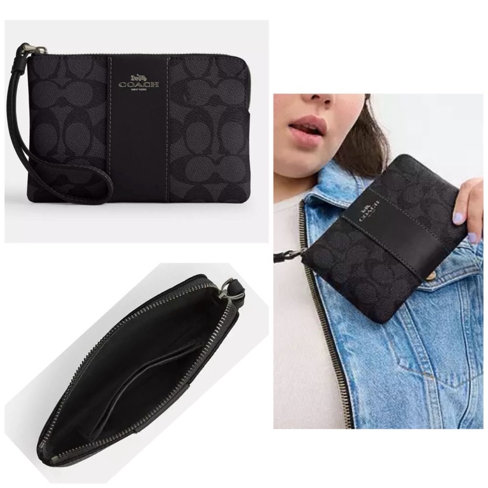 [COACH] Coach 小款-單層L型拉鍊小手拿包/零錢包 [美國正品 現貨在台]-細節圖2