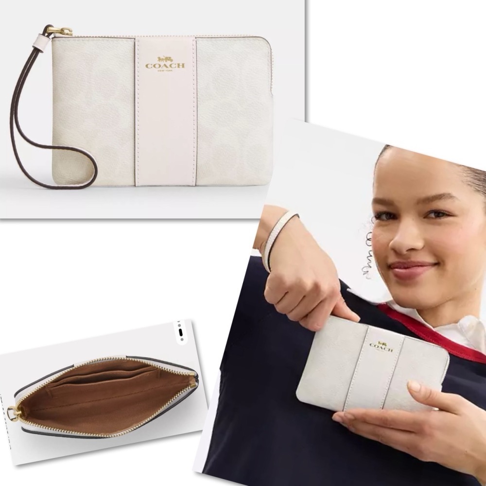 [COACH] Coach 小款-單層L型拉鍊小手拿包/零錢包 [美國正品 現貨在台]-細節圖4