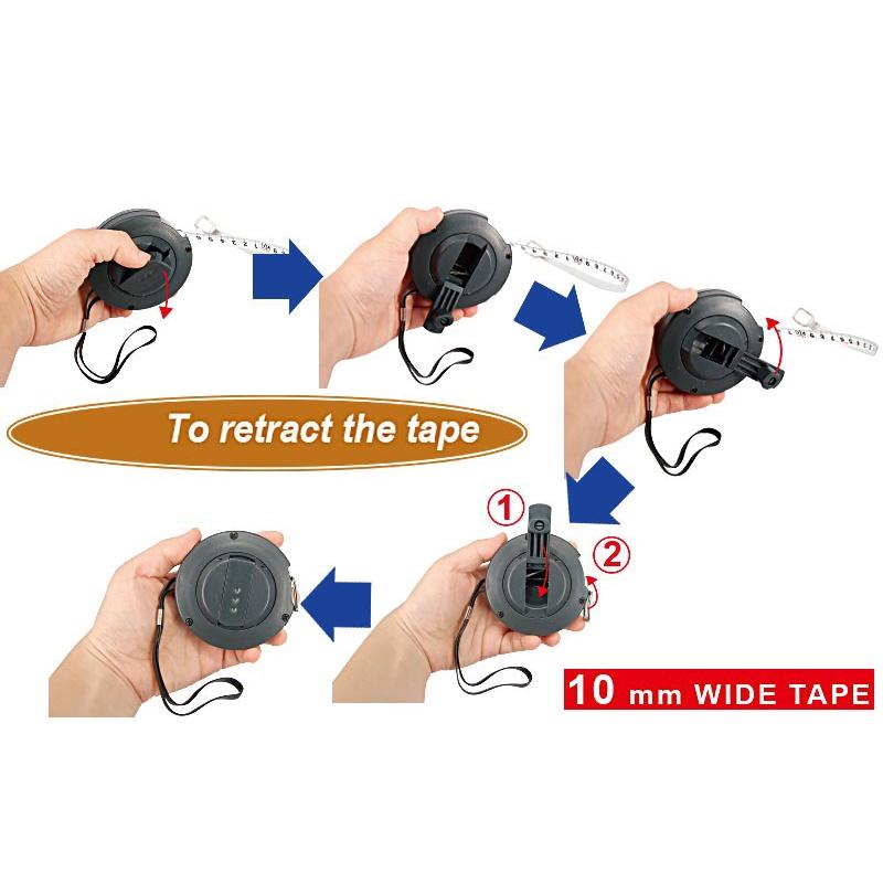 [買酷小舖]SELLERY 圓式長捲尺 30米 30公尺 抗扭曲 碳素工具鋼 手搖式收尺 捲尺 卷尺 鋼尺-細節圖2