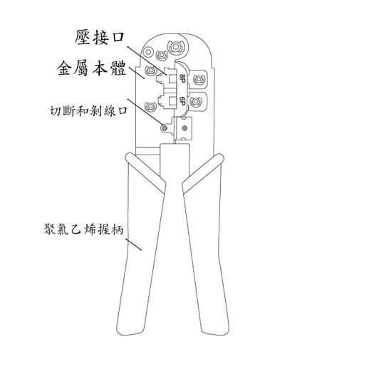 [買酷小舖]台灣製 網路壓接鉗 RJ45 RJ11壓接鉗 DIY 水晶頭壓接鉗 電話頭壓接鉗 多功能壓接鉗 7 1/2吋-細節圖2