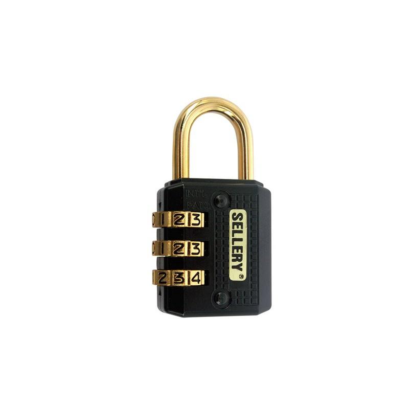 [買酷小舖]台灣製造 SELLERY 鋅合金 三碼金鉤號碼鎖頭 31mm 密碼鎖頭  免鑰匙 可自設定密碼 密碼鎖-細節圖2