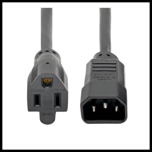 [買酷小舖]美式插座轉品字公座 C14轉5-15R 電腦延長線 IEC C-14電源插頭 轉 NEMA 5-15R插座-細節圖2