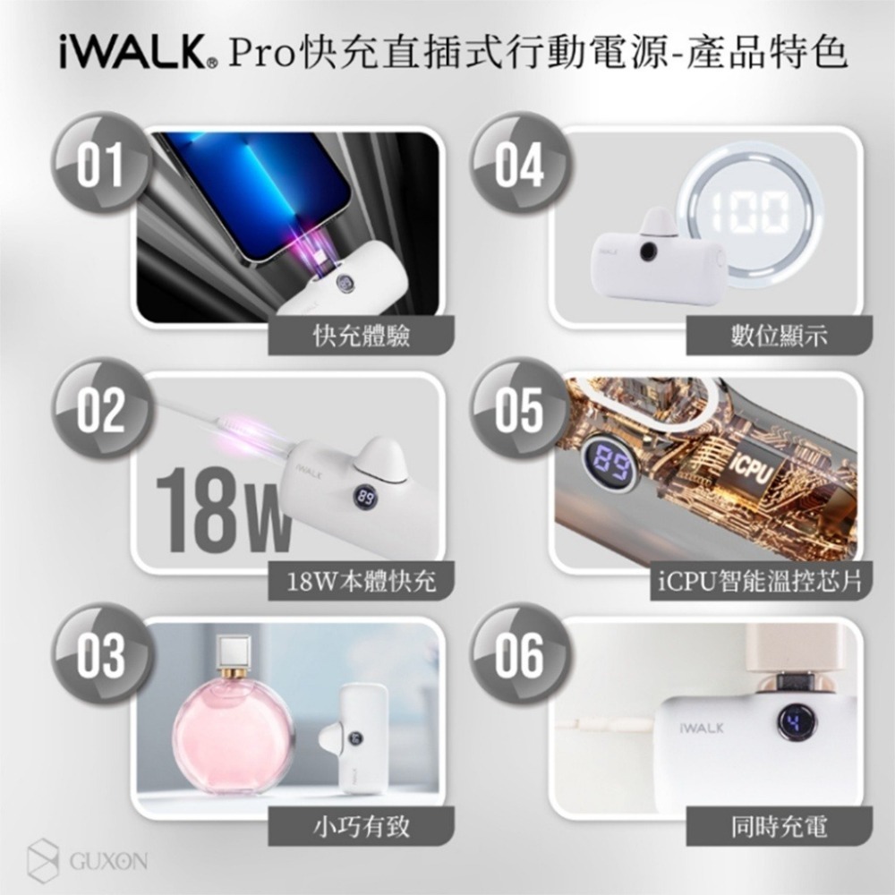 iWALK 愛沃可 Pro快充直插式口袋電源 行動電源-第五代-細節圖4