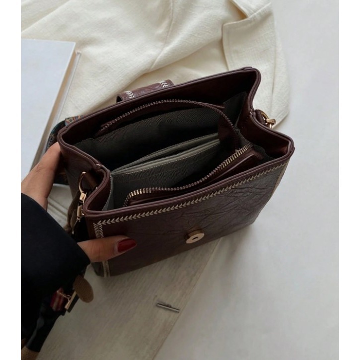 CAMINI-秋冬時尚百搭復古風斜背包-細節圖4