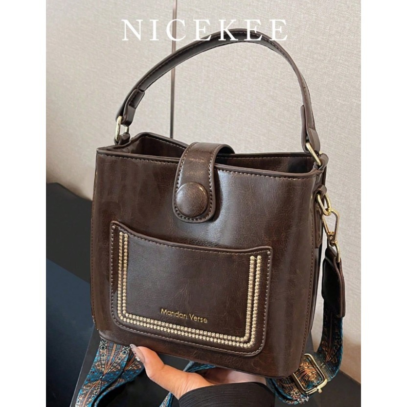 CAMINI-秋冬時尚百搭復古風斜背包-細節圖11