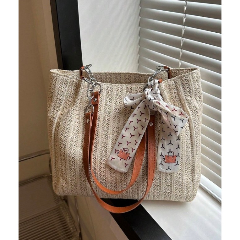 CAMINI-時尚編織托特包/沙灘包-細節圖3