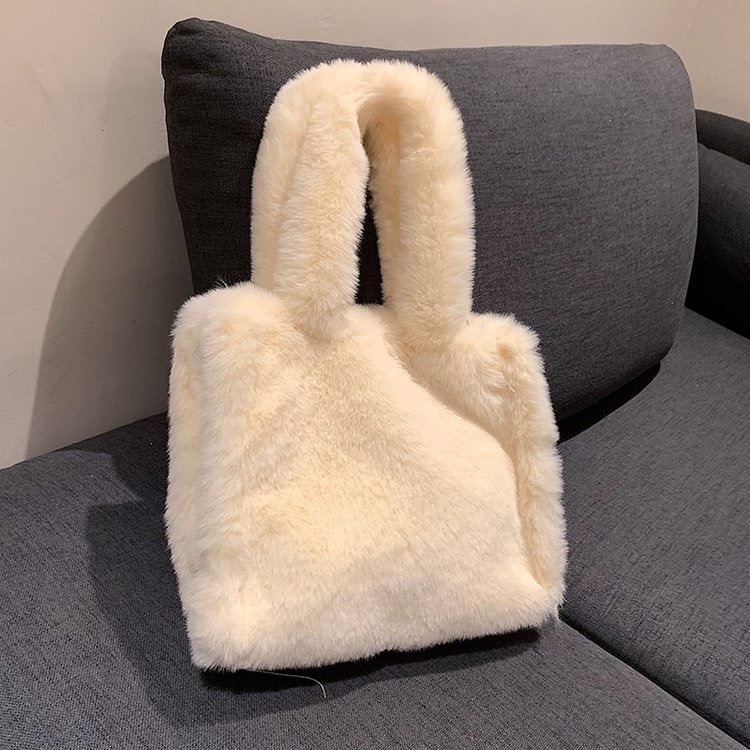 𝗥𝗼𝗹𝗹𝘆𝘇｜毛絨絨手提托特包（5色）-細節圖2