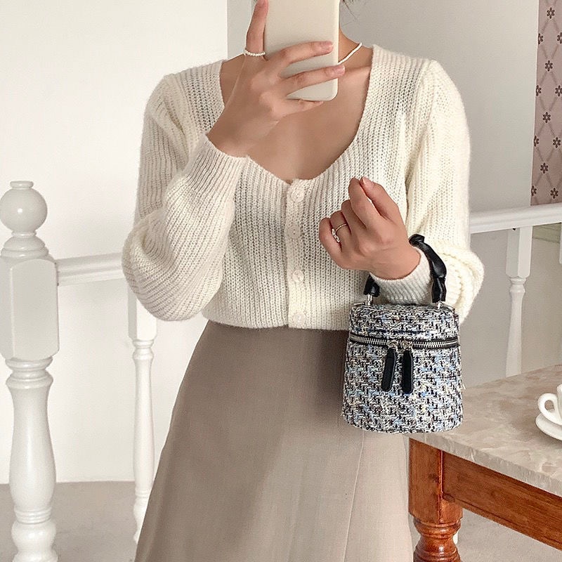 𝗥𝗼𝗹𝗹𝘆𝘇｜小香風鏈條水桶包（3色）-細節圖4