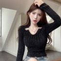 𝗥𝗼𝗹𝗹𝘆𝘇｜鏤空別緻鎖骨毛衣（3色）-規格圖11
